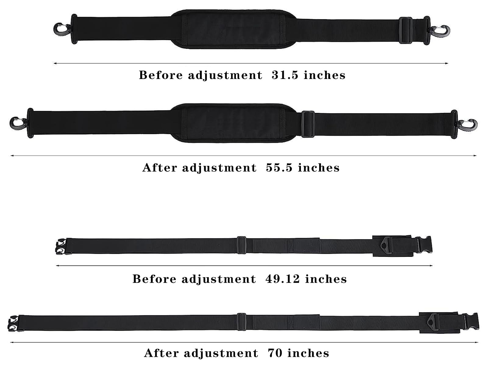 QXBXYHM Kayak Surfboard Paddle Board Shoulder Strap Hands-Free SUP Carrying Adjustable Heavy-Duty Strap with Anti-Scratch Design Padded Shoulder Sling for Paddleboards, Surfboards, Longboards