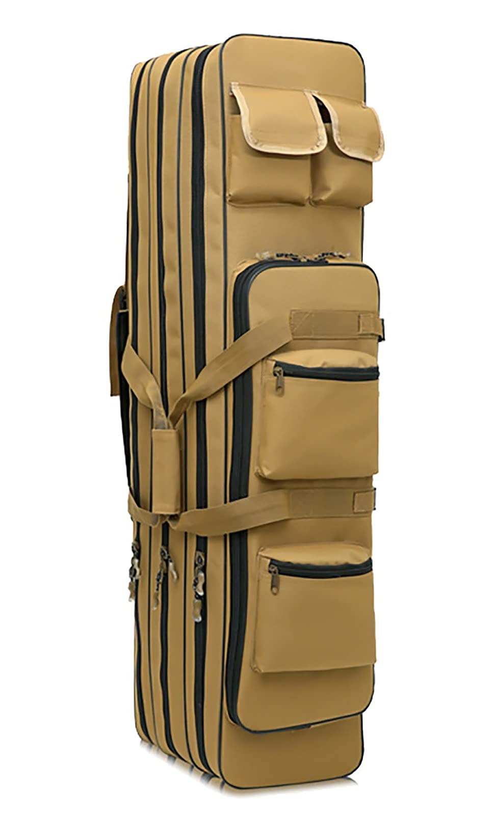 Custodia Tattica A Doppio Fucile 31/39/47in Resistente Imbottita Impermeabile 4 tasche esterne Tessuto impermeabile per Pistola, Pistola da tiro,carabina Custodia per fucile A,47in