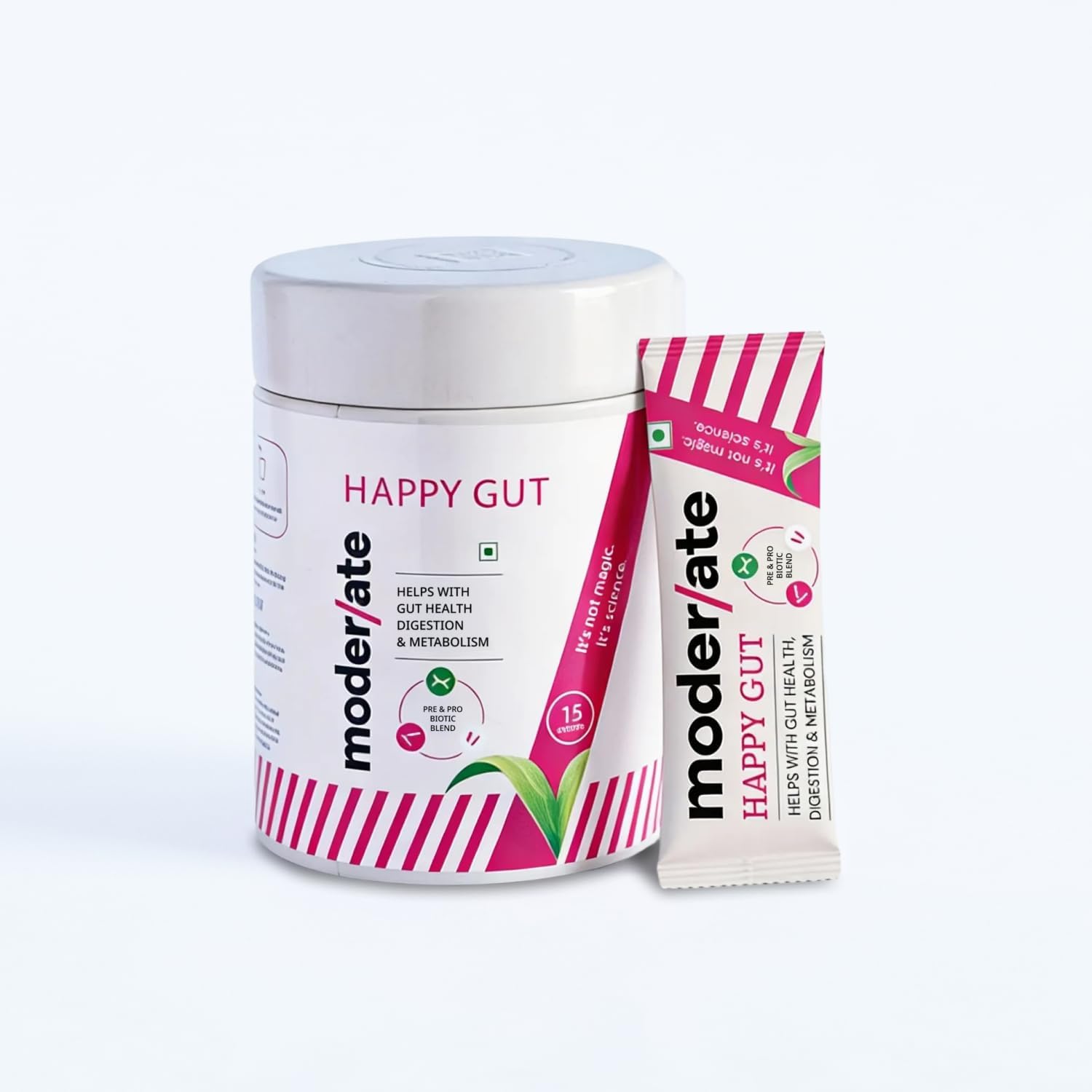 - Happy Gut Pre & Probiotic Supplement | 20B CFU | 9 Clinically Proven Strains | Gut Balance, Digestion & Bloating Support | Sugar-Free 15 Sachets