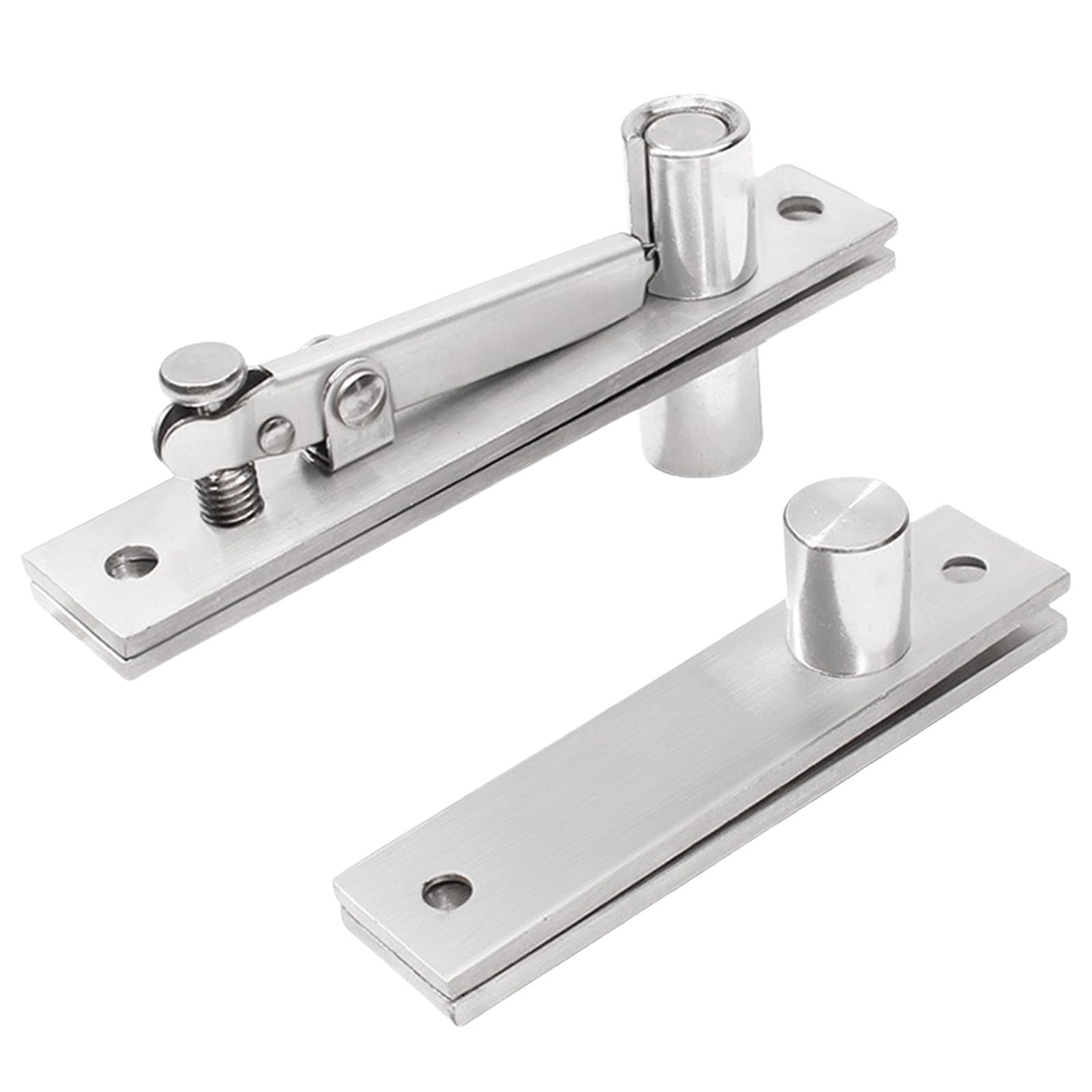 Buxuaaaa D 2Pcs Stainless Steel Pivots Oor Hinge Heavy Uty Pivots Hinge 360/90 Egree Shafts Oor Hardware Enduring Stainless Steel Conceale