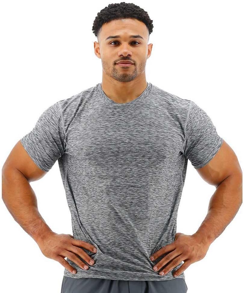 TYR Mens Athletic Performance Workout Airtec Short Sleeve Tee