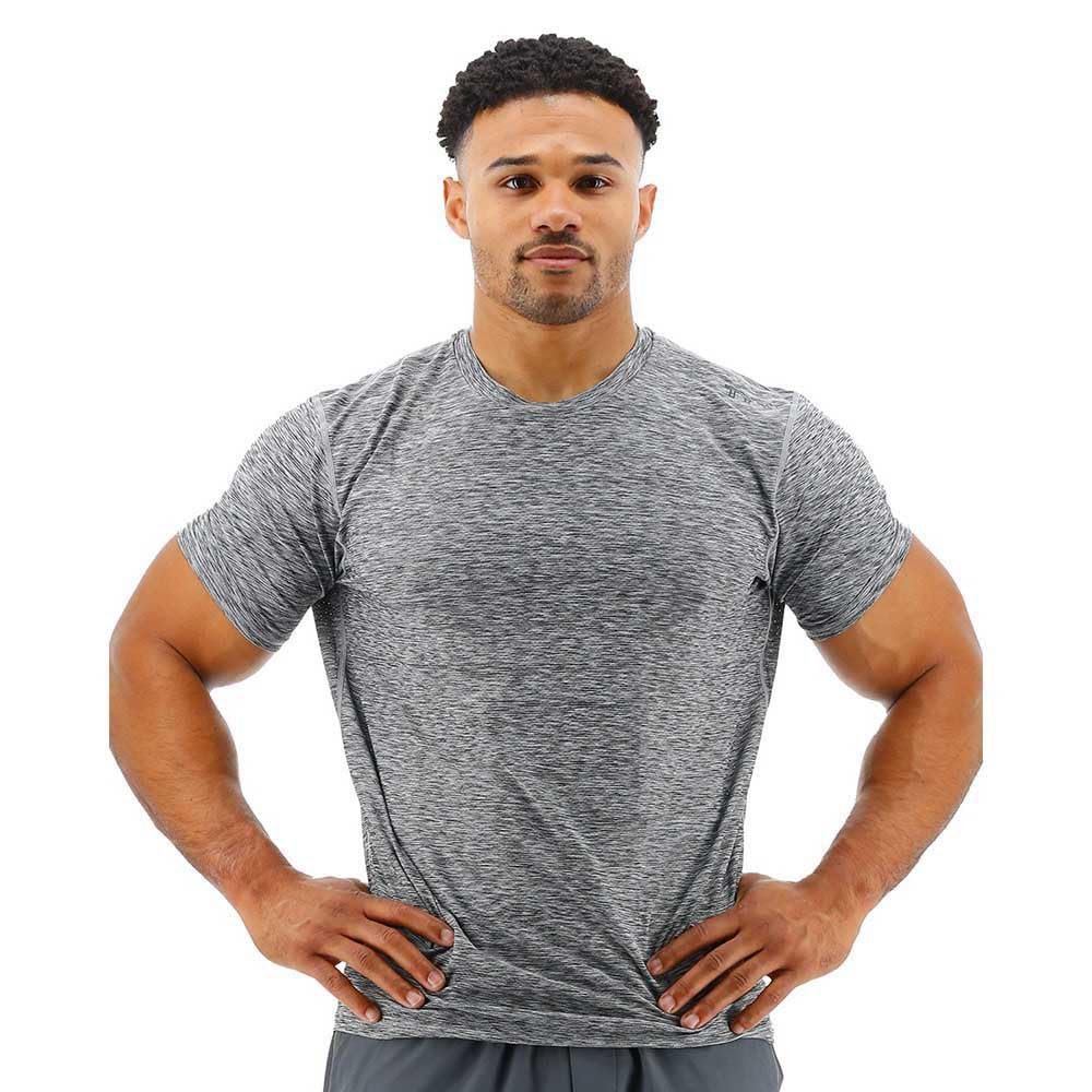 TYR Men's Athletic Performance Workout Airtec Short Sleeve Tee Heather Grey