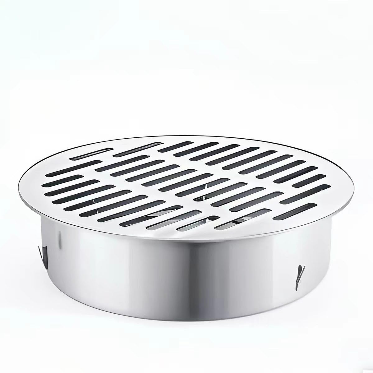 304 Stainless Steel Floor Drain - Large Displacement Anti-Clogging Round Drain for Balconies and Gardens(110mm)