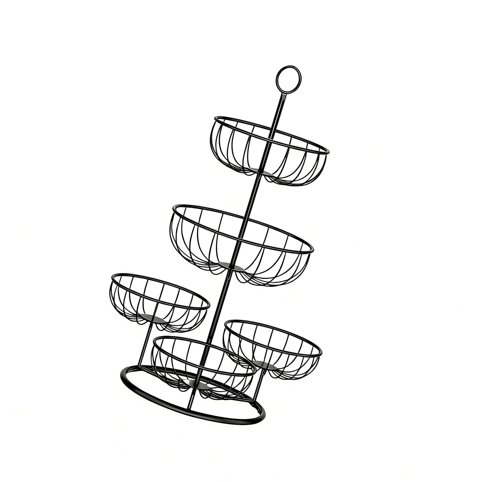 Hsioluted Large Capacity Detachable Fruit Vegetable Storage Rack Iron Ventilated for Space Saving Kitchen Counter Organizers Vegetable Storage Stand