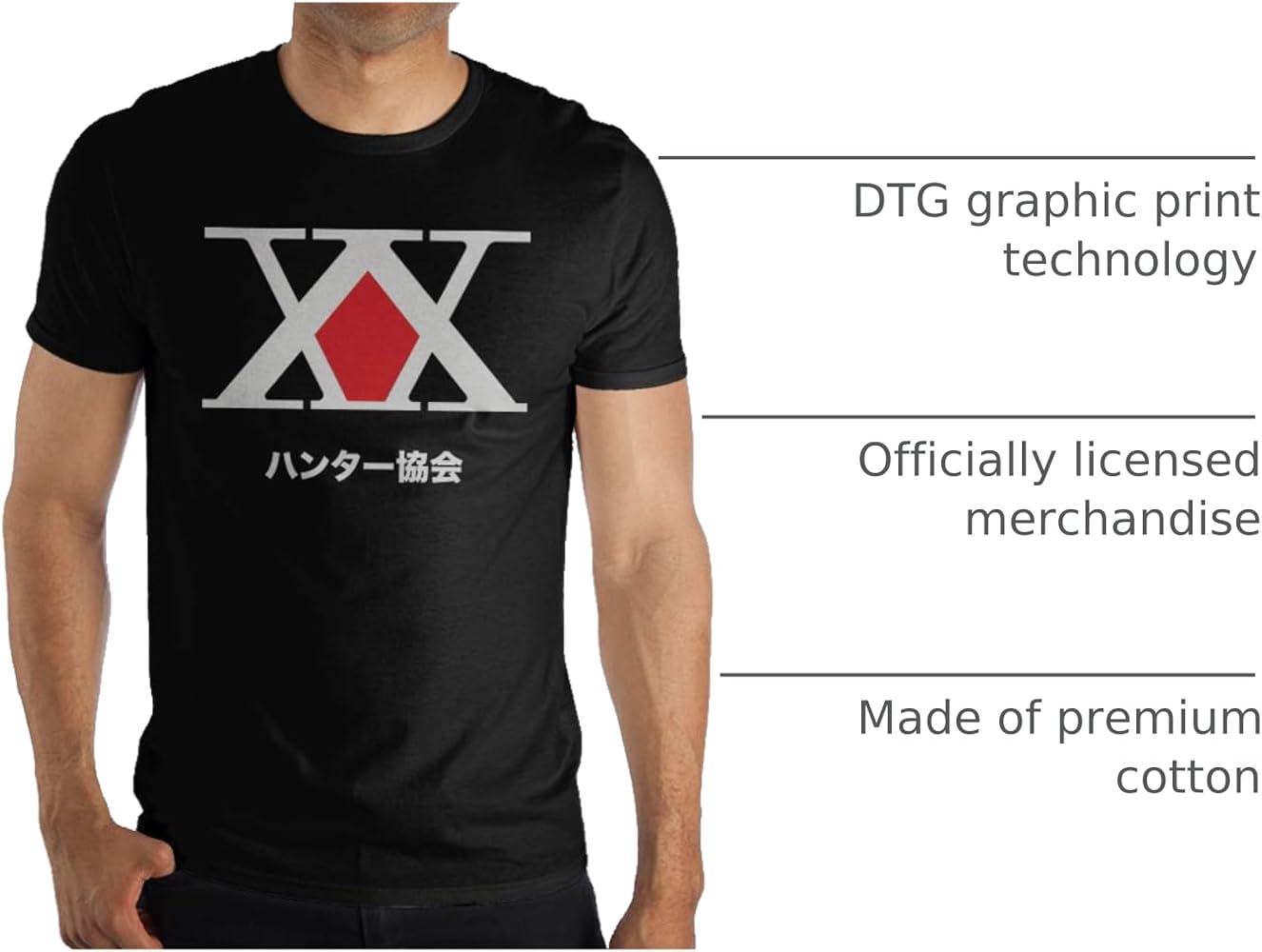 Amazon.com: Hunter X Hunter Men's Black Short-Sleeve T-Shirt
