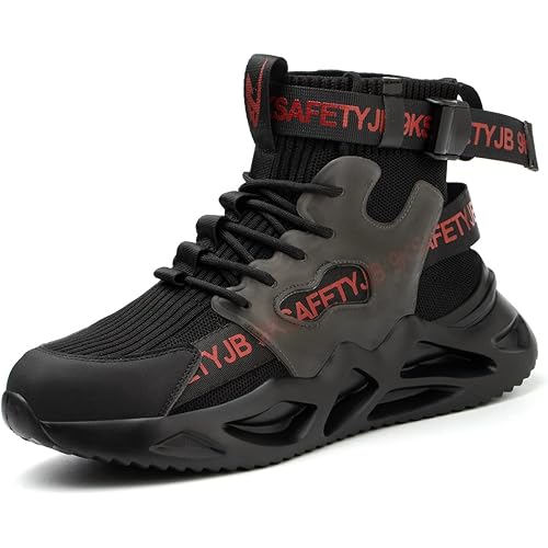 Work Boots Safety Steel Toe Shoes for Men and Women Slip Resistant Lightweight Breathable Industrial & Construction Sneakers