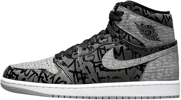 Jordan 1 Retro High OG Rebellionaire para Hombre en Negro, Blanco y Gris
