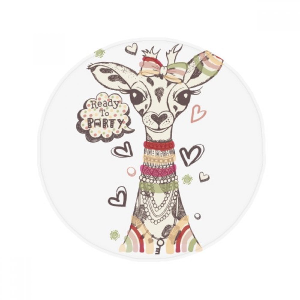 Tapis porte motif girafe multicolore de 50cm, cadeau de naissance idéal