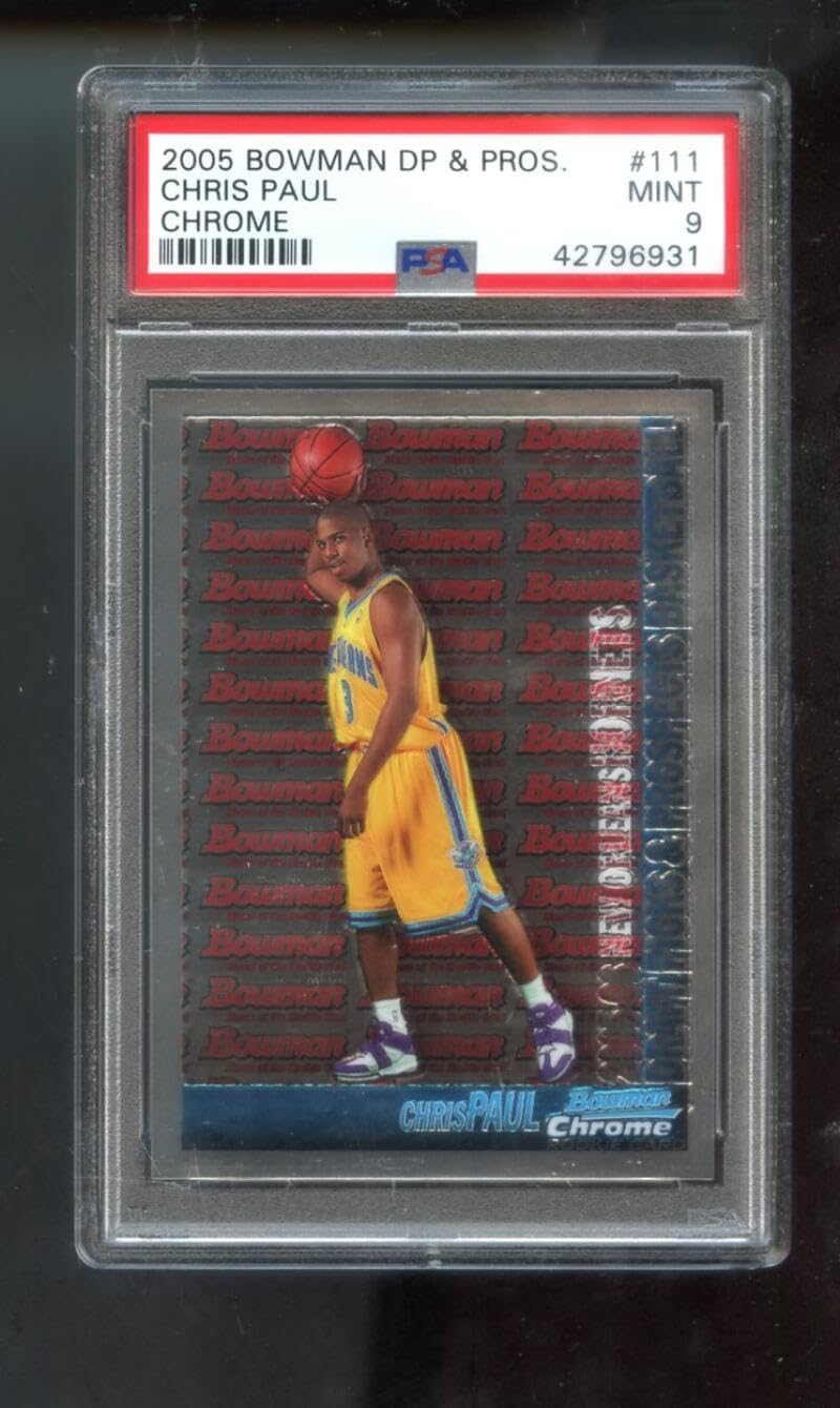 2005-06 Bowman Draft Picks And Prospects CHROME #111 Chris Paul ROOKIE RC PSA 9 Graded Basketball Card NBA 05-06 New Orleans Hornets 2005-2006 DP Pros.