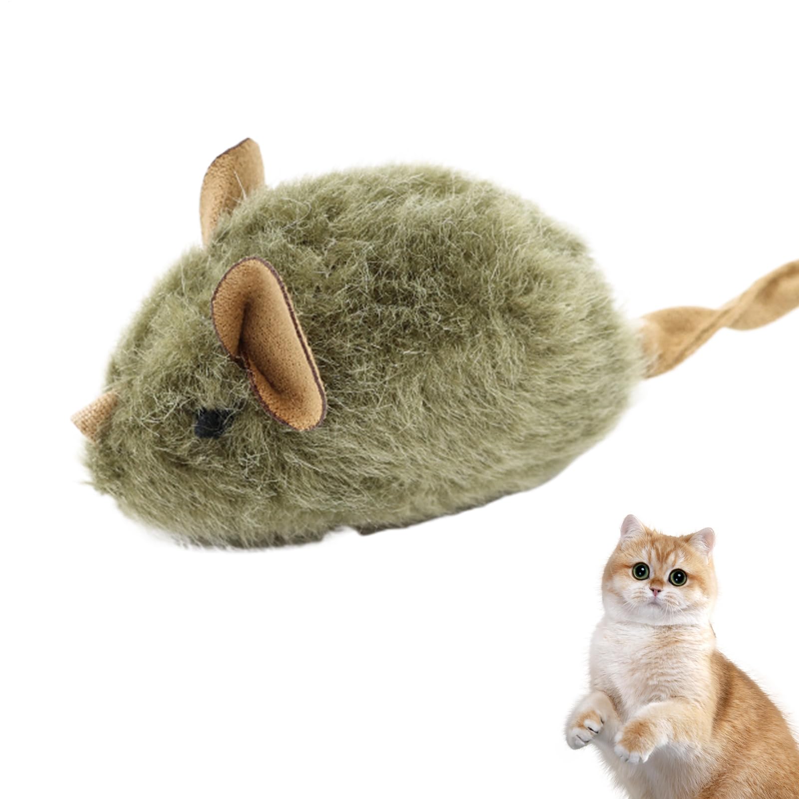 Mice Cat Toys - Kitten Interactive Toy,Plush Realistic Cute Kitten Interactive Mice Cat Chew Squeak for Indoor Animals