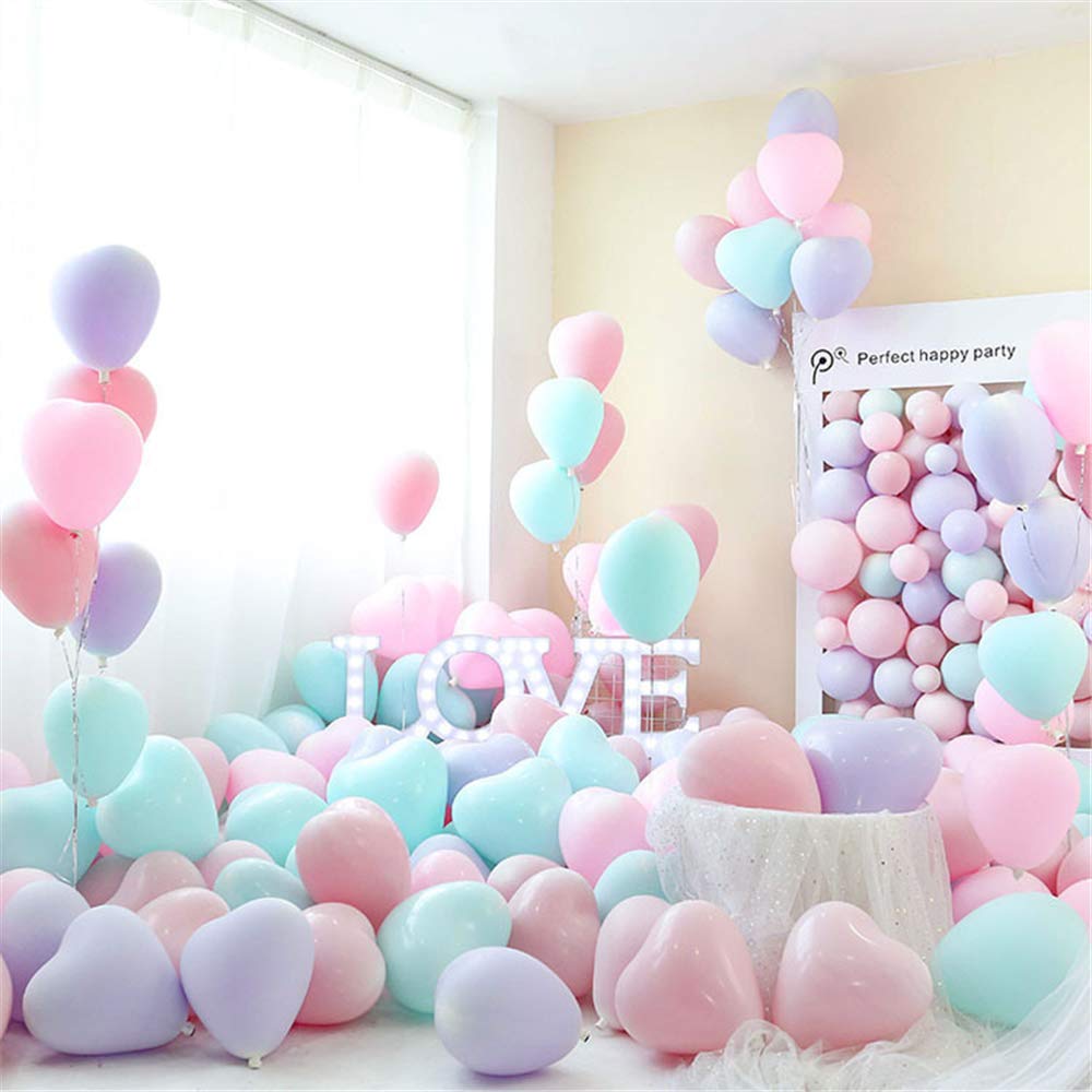 45 Palloncini Unicorno 12 Pollici Pastello Arcobaleno - Decorazioni Compleanno Con Arcobaleno E Nuvole