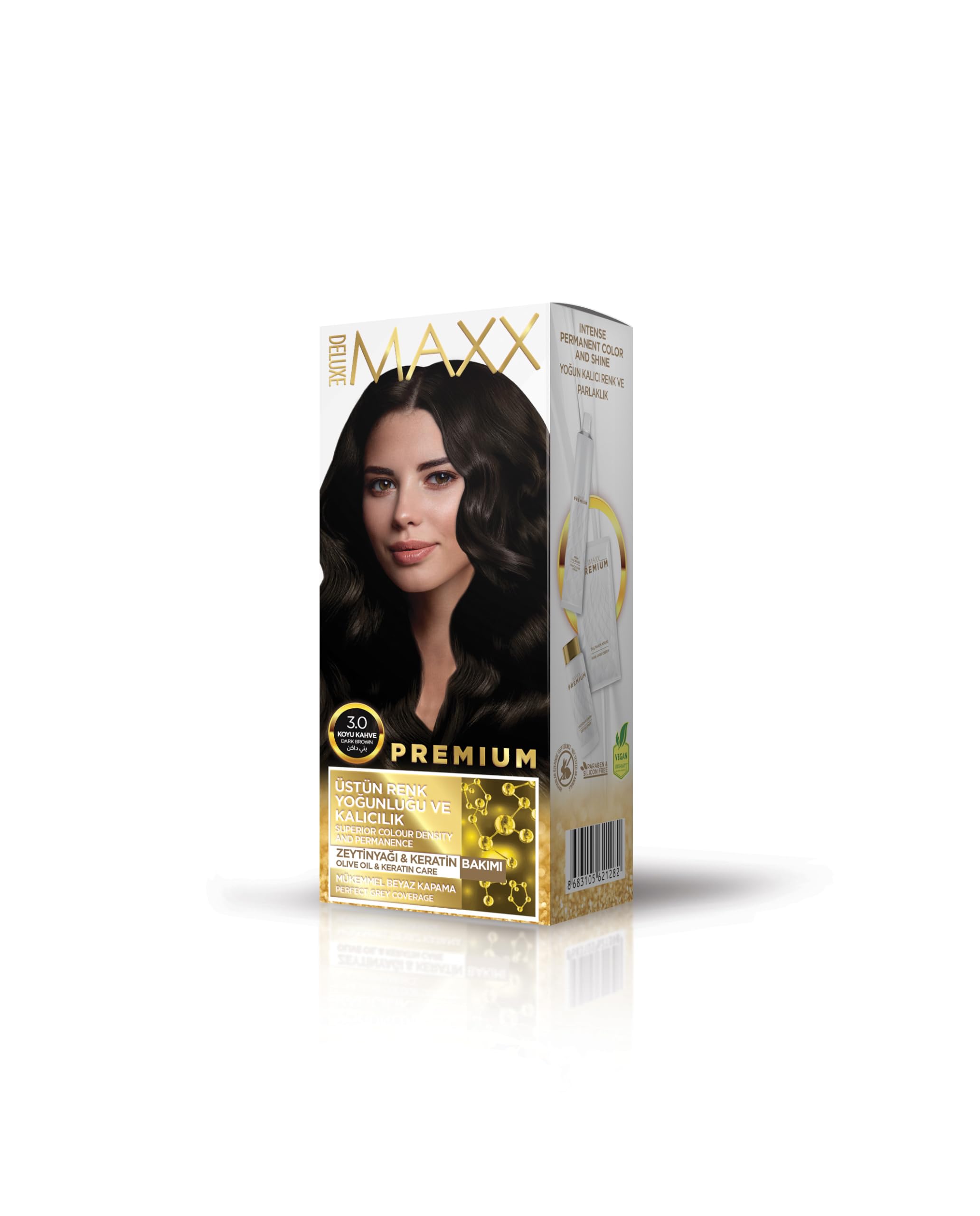 Maxx Deluxe Premıum Yarı Kit Set Saç Boyası 3.0 Koyu Kahve