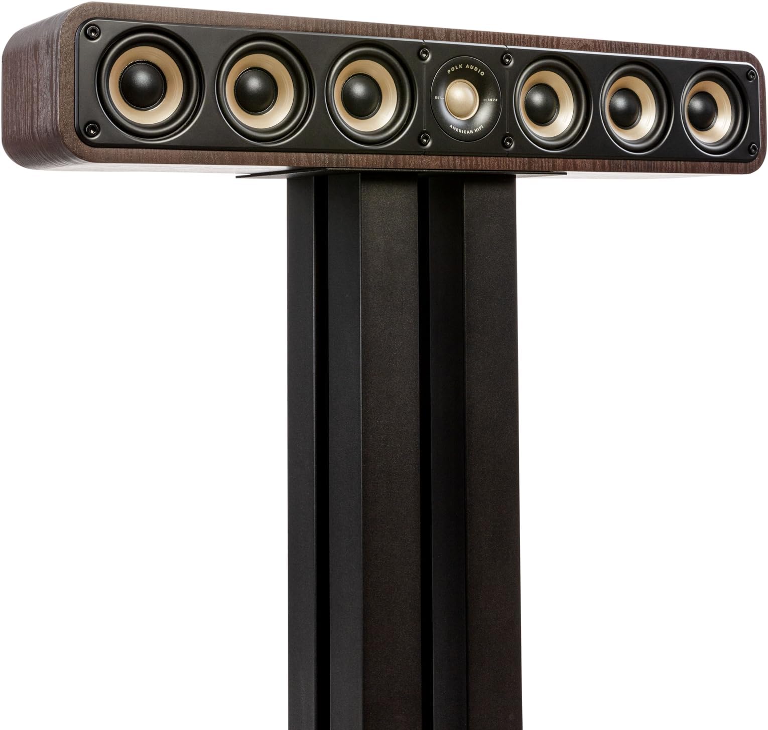 Signature Elite ES35 Slim Center Channel Speaker - Hi-Res Certified, Dolby Atmos & DTS:X Compatible, 1" Tweeter & (6) 3" Woofers, Dual Power Port for Effortless Bass, Contemporary Walnut