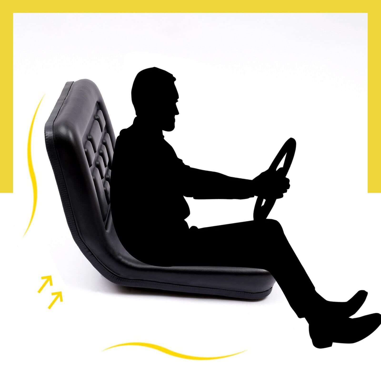Asiento universal para tractor, asiento elevador, tractor de césped, estable, duradero, cómodo, ajustable, fácil de instalar