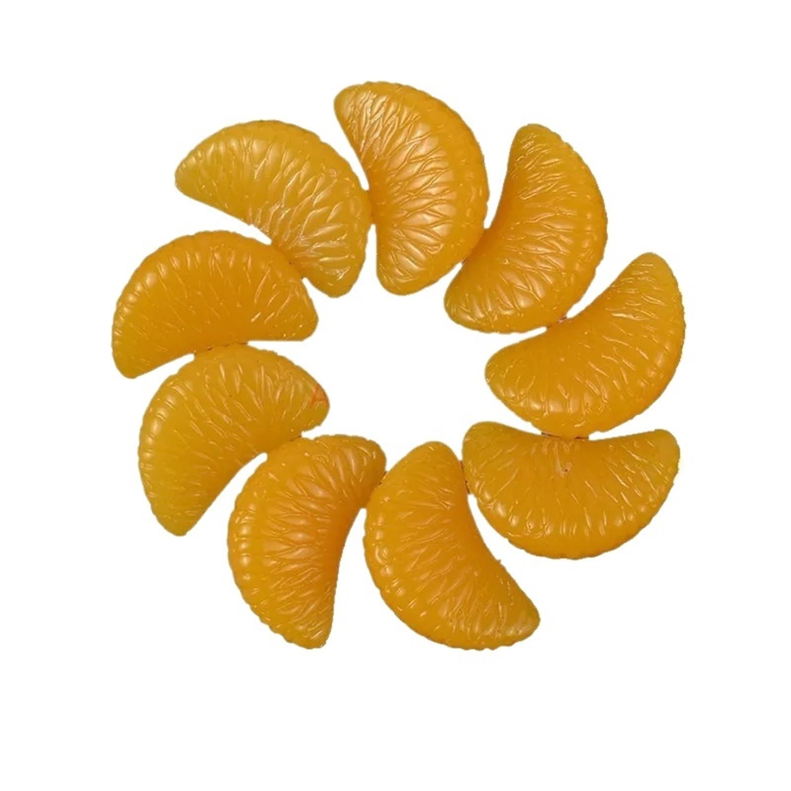 Wuyxto One Color 30Pcs Home Decor Wedding Decoration Lifelike Decorative Simulation Fake Orange Slices Artificial Fruit For Party