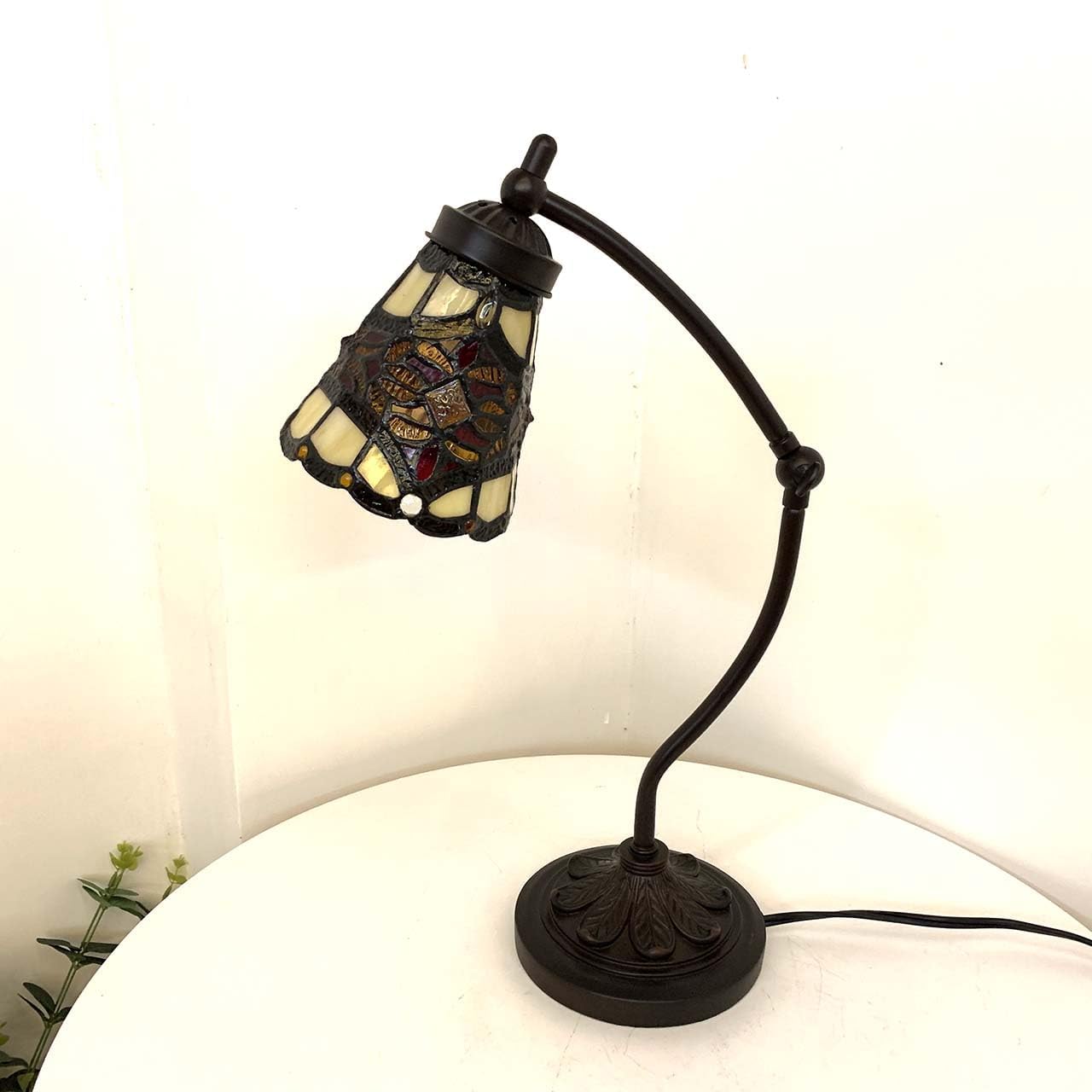 Bieye L30870 Lampe de Table en Vitrail Style Tiffany