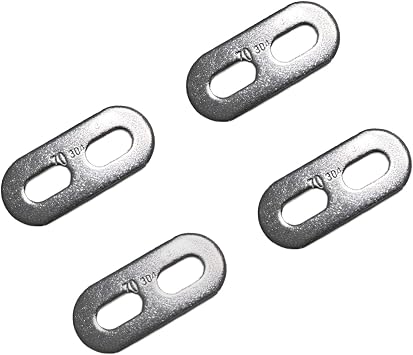 4 pcs 304 Stainless Steel Adjustable Mending Plates, 70mm2 3/4inch Flat Straight Slotted Repair Brackets for Pipe, Furniture & Structural Repair