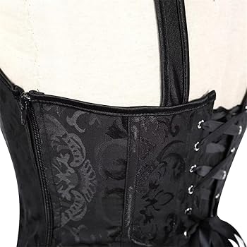 Amazon.com: Black Corset Top Lingerie Bustier Women Shoulder