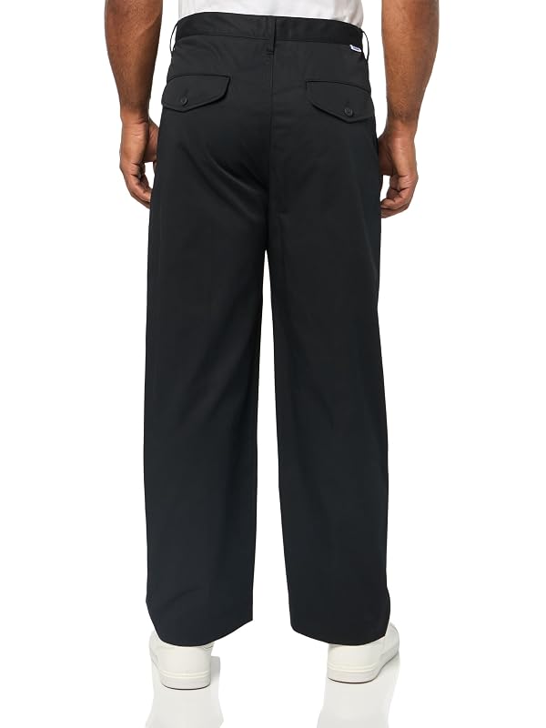 HUGO, Wide Leg Cotton Trousers, Pitch Black, S by HUGO - Used condition - Image 2