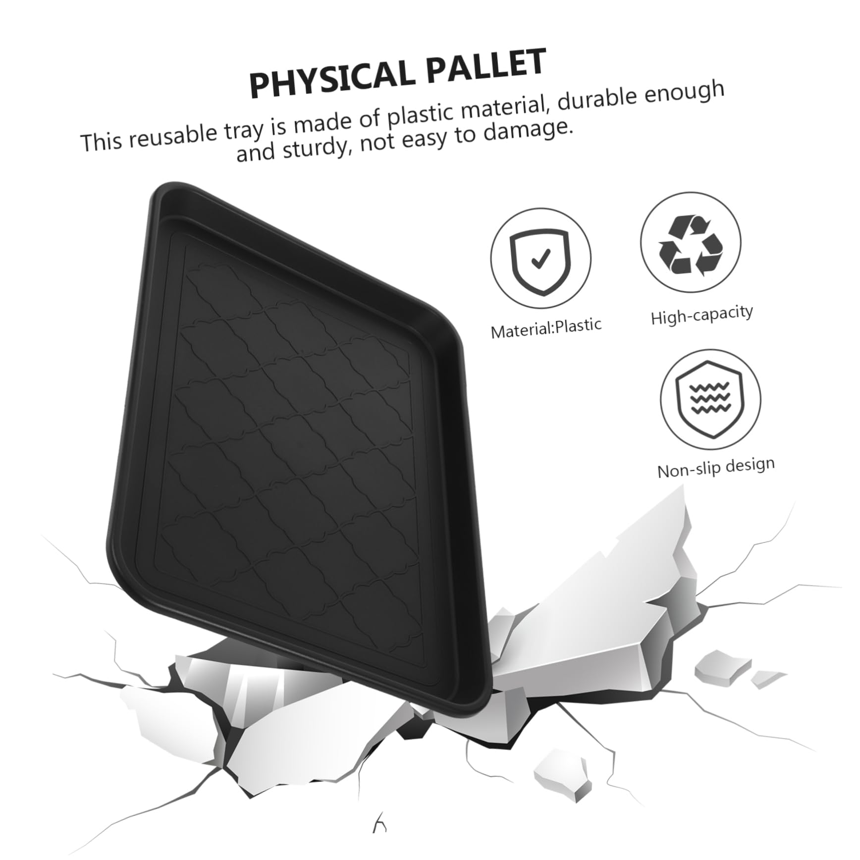 HEALEEP Multi Functional Shoe Mat Tray Plastic Boot Tray for Entryway Mudroom Pet Feeder and Storage Floor Protector for Indoor Outdoor Use