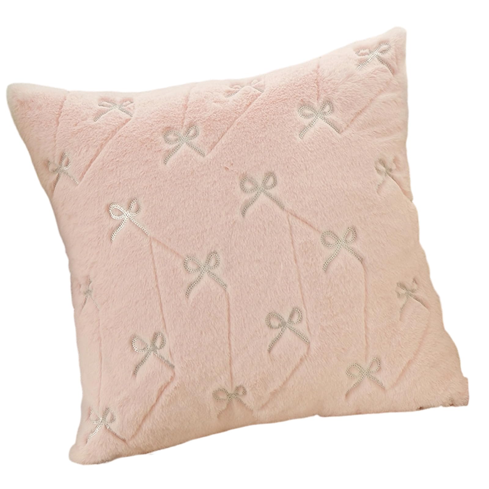 Jazuaiao Bowknot Pillowcase Wrinkle-Resistant Pet-Friendly Easy Care for Dorm Kids Room Accent Bowknot Pillowcase