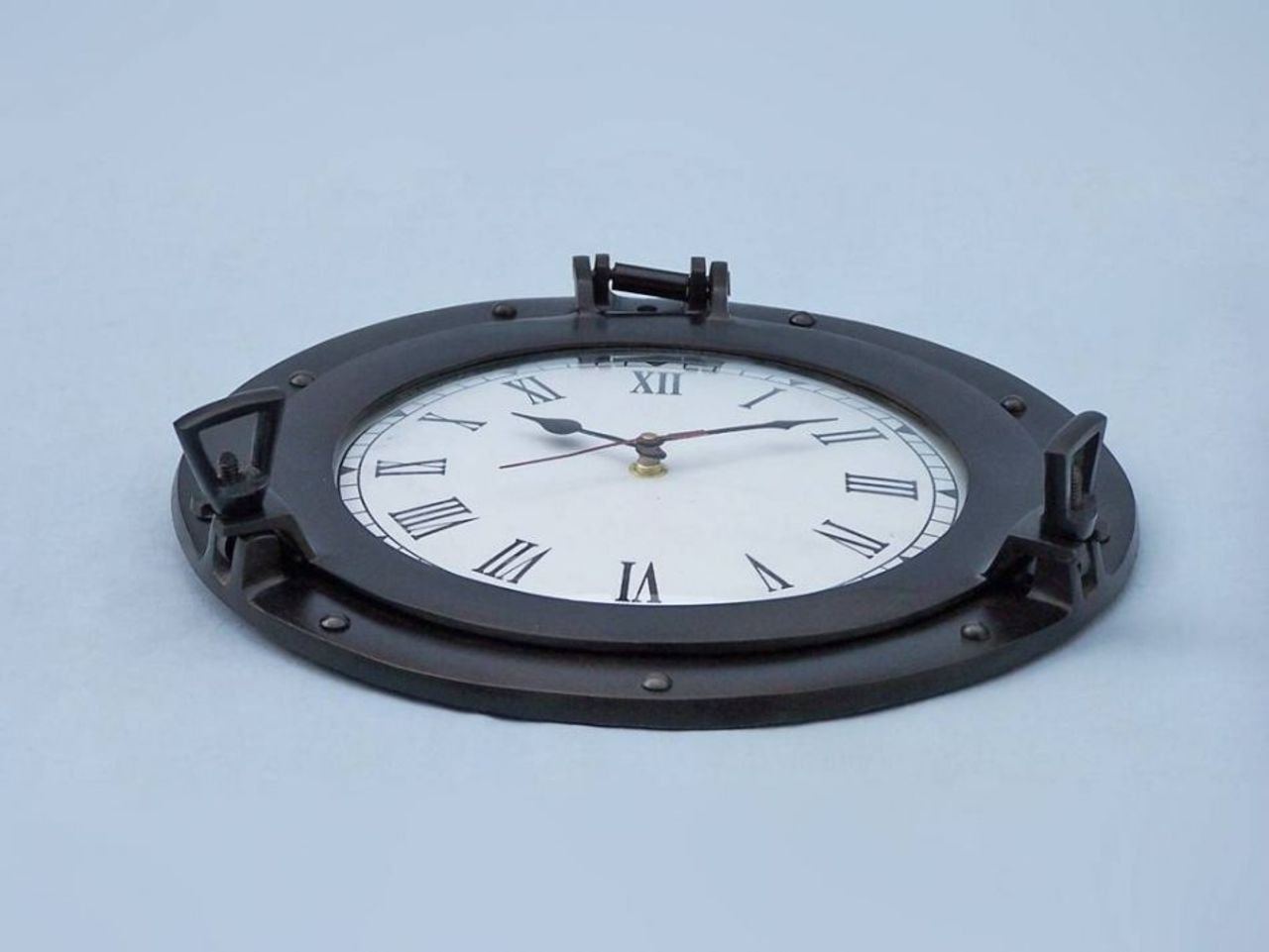 Handcrafted Nautical Decor Decorative Ship Porthole Orologio da Parete, Black, 30,5 cm