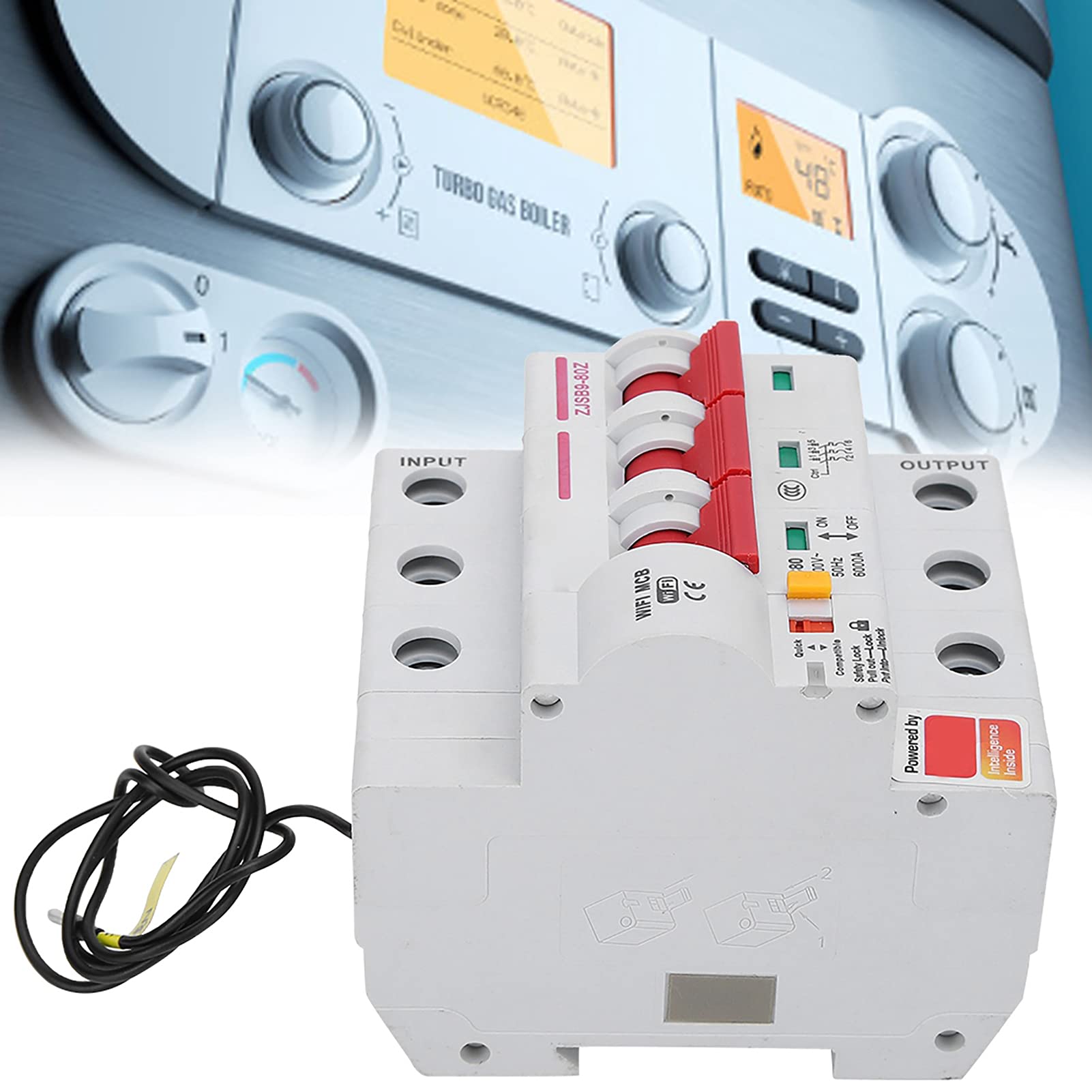 Kikumi Interruttore, Generatore Smart WIFI, Interruttore Automatico WIFI Intelligente, Telecomando APP per Telefono, PA66-DSM, Alloggiamento Ignifugo AC220V (3P 16A)