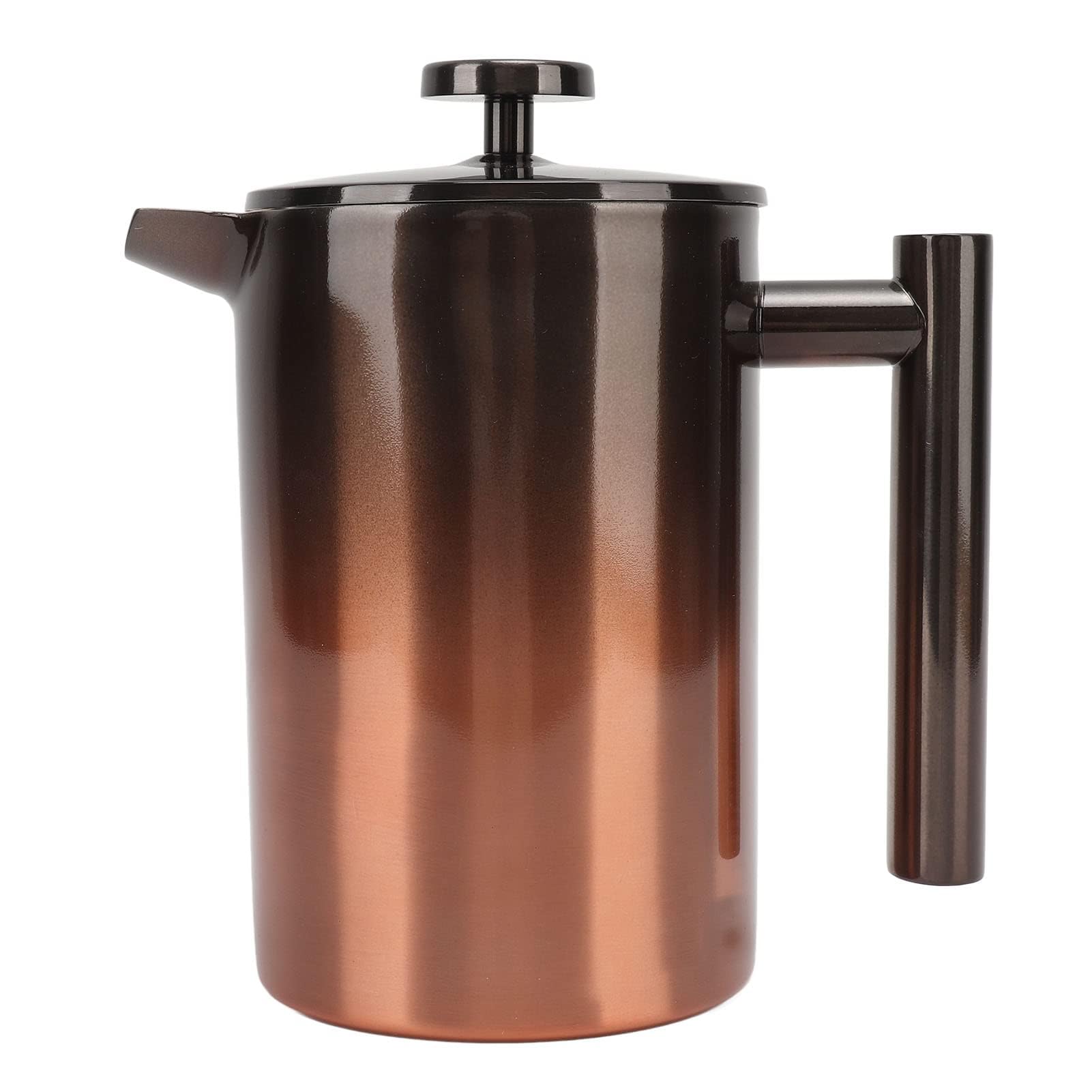 Cafetera De Prensa Francesa Con Filtro Rampa Degradada De Acero Inoxidable 304 De Doble Capa, Prensa De Café De Acero Inoxidable Portátil Y Duradera Para El Hogar Y Los Viajes(800ML)
