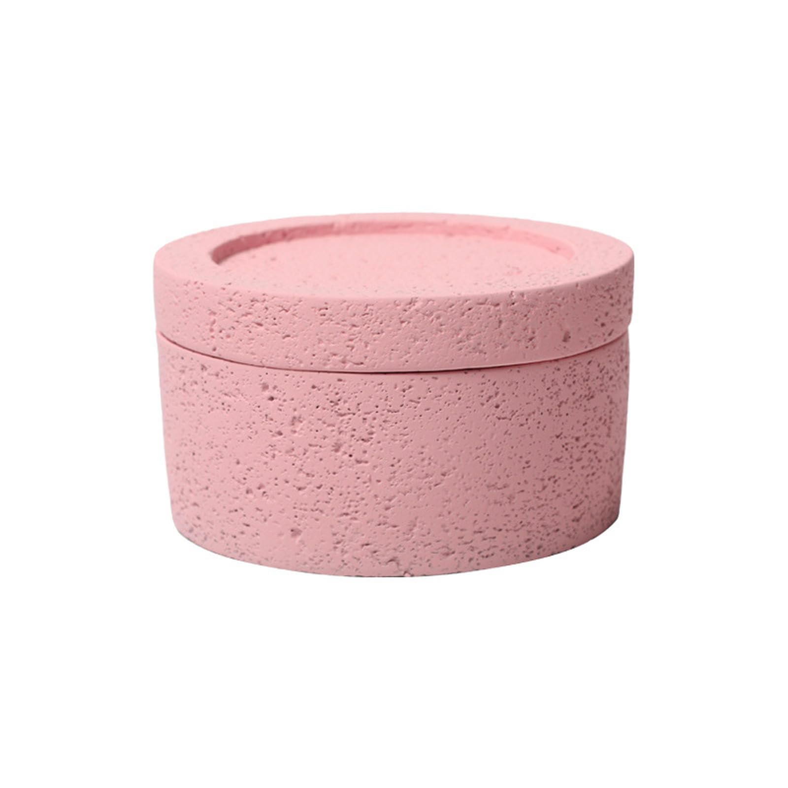 Porcelain candlestick, Aromatherapy Ceramic Candlestick Holder Round With Lid Multicolor(Pink)