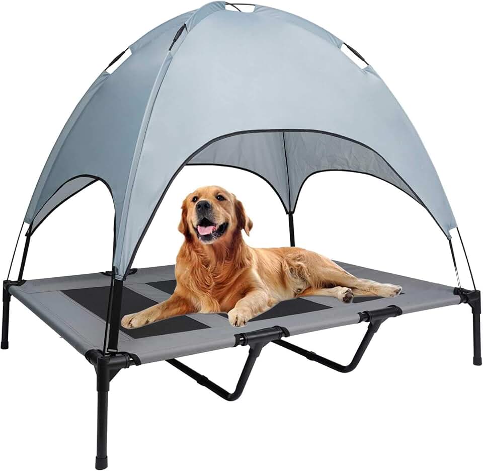 outdoor dog bed with canopy