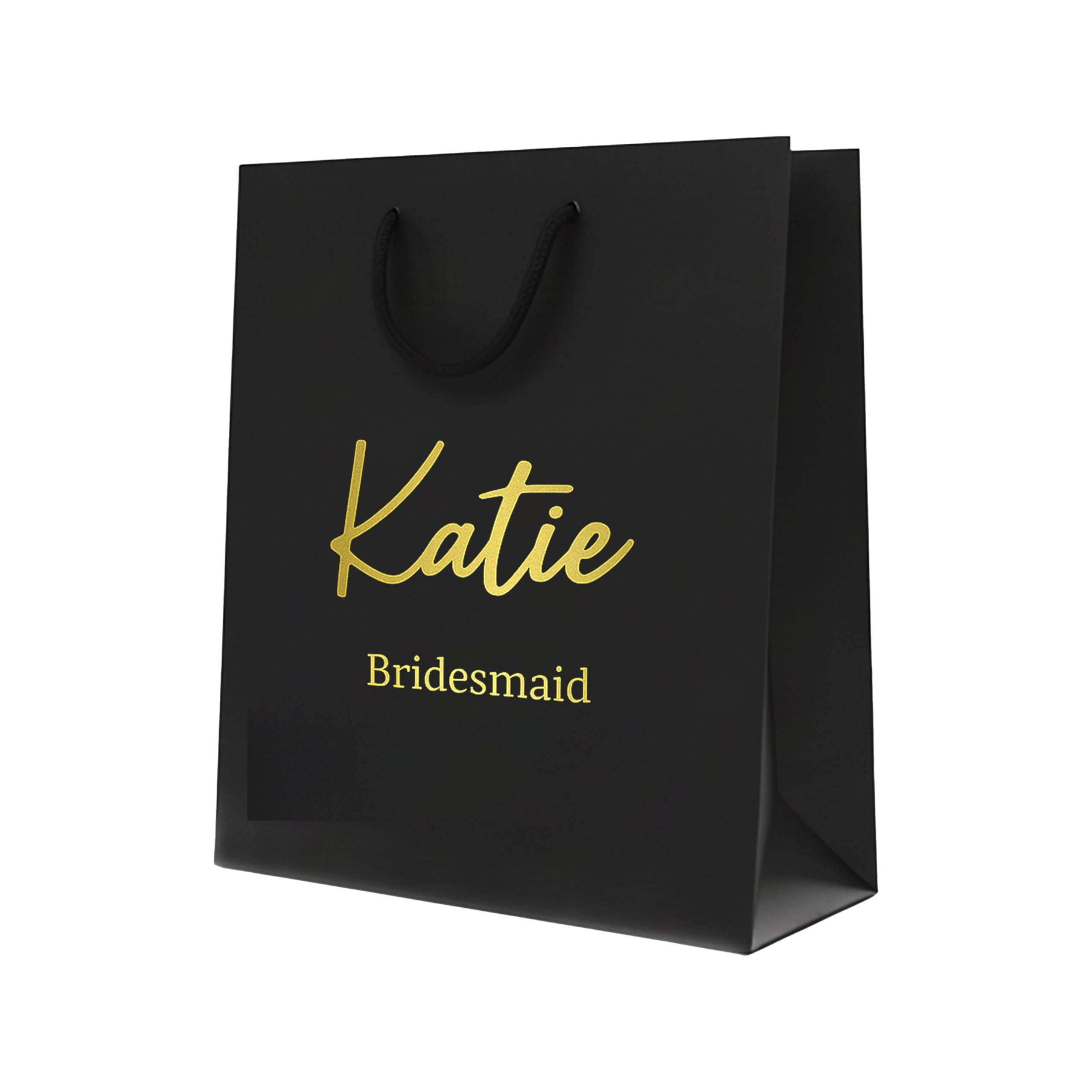 Cookies and Koalas Personalised Groomsmen Gift Bag - Black Small 20x24x10cm