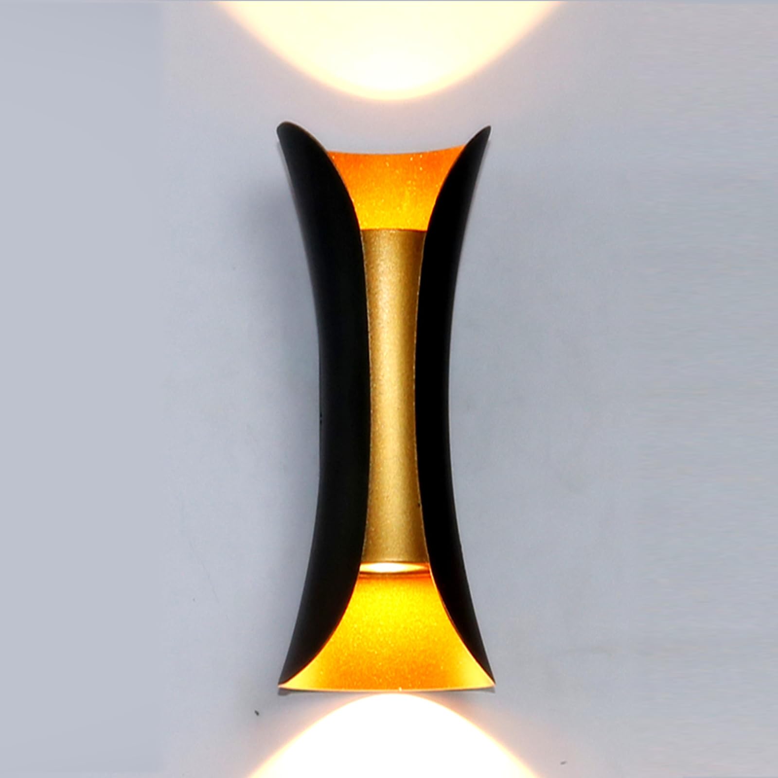 Chrasy 20W Modern LED Wall Light, IP65 Waterproof Up Down Design Metal Indoor Outdoor Wall Lamp 3000K Warm White Wall Sconce Lighting for Hallway Bedside Living Room Bathroom Garden