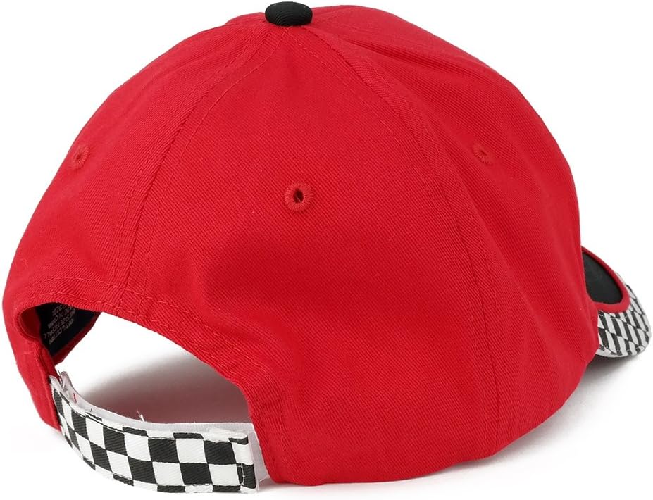 MC Racing Flag Low Profile Structured Cotton Twill Baseball Cap - Image 3