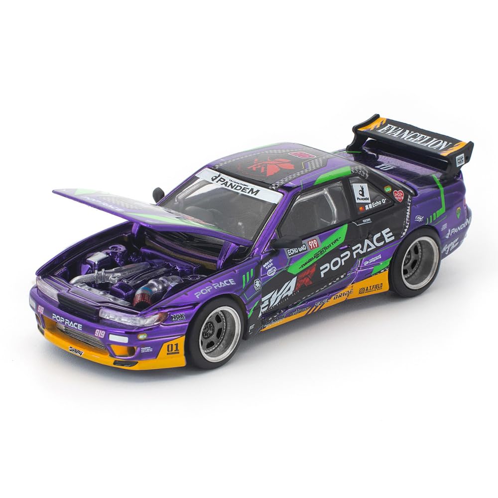 Diecast Model Car Compatible with Pop Race 1:64 Nissan Silvia S13