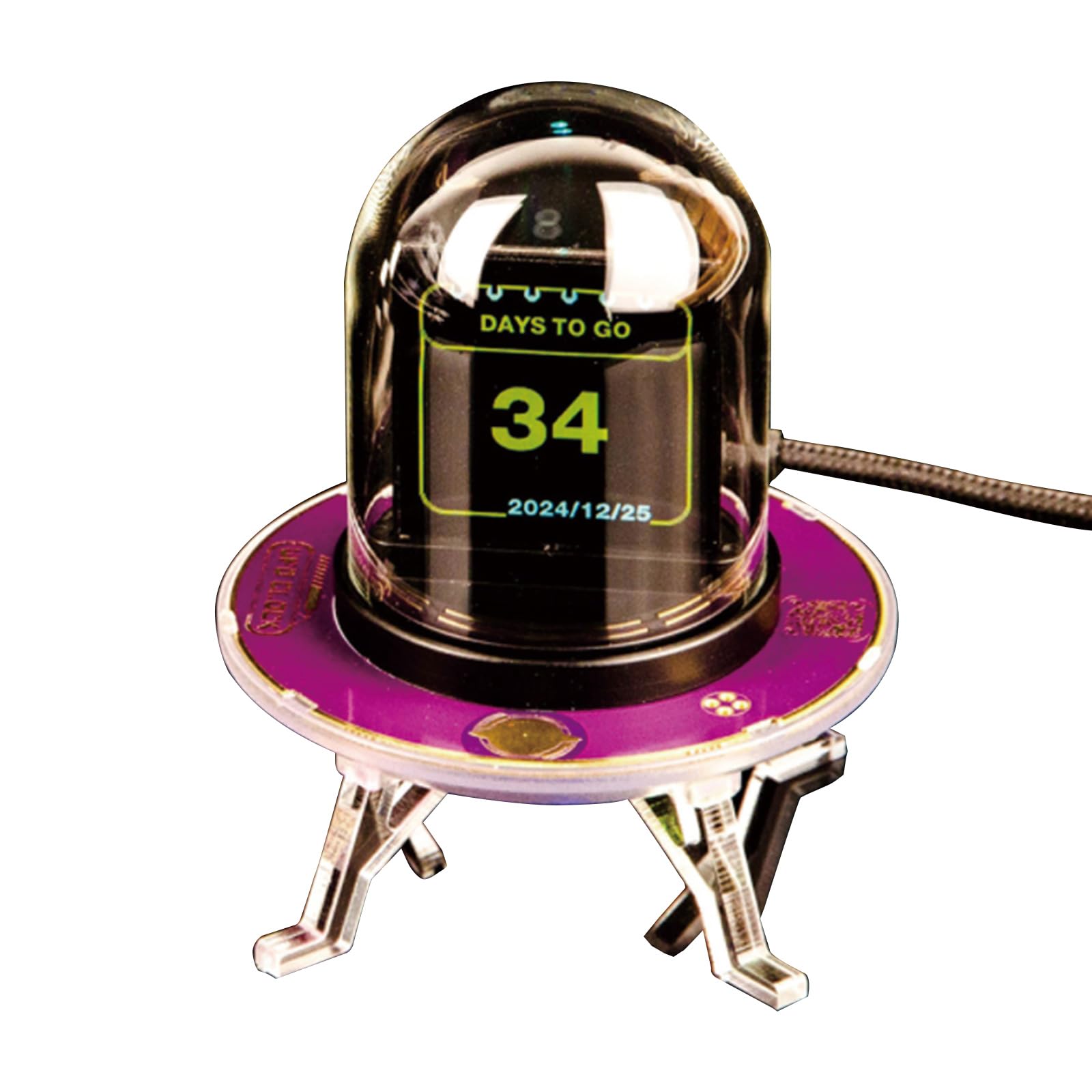 Orologio digitale retrò Nixies Tube con schermo IPSS in tempo reale dei prezzi dell'oro e RGBS effetti di illuminazione ambientale, analogico/digitale ibrido orologio da scrivania