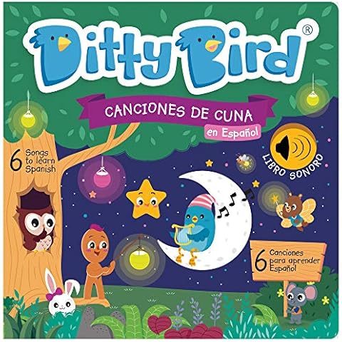 DITTY BIRD Spanish Toys for Toddlers 1-3 | Bedtime Nursery Rhymes book for Babies | Spanish Learning for Kids | Bilingual Toys | Music Book | Books with Sound | Pin Pon sound book en Español Cover