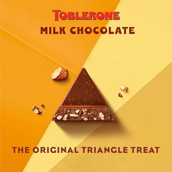 Toblerone Milk Chocolate Bar Multipack, Swiss Chocolate with Honey and Almond Nougat, 20 x 100 g Bar Per Box (1 Box Total)