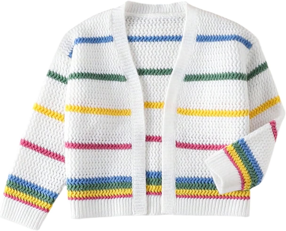 GORGLITTER Girl's Button Down Colorful Cardigan Open Front Knit Cute Long Sleeve Sweater Fall Fashion Trendy 2025