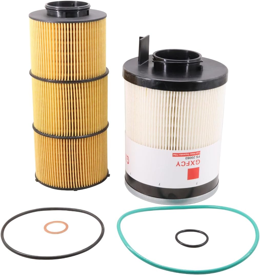 FS20083 Fuel Water Separator Filter LF17800 Oil/Lube Filter Replace A0000905051 A48507 PF46145 P582506 A4711800009 A4711800209 A4721842325 Compatible with ISX DD13 DD15 DD16 Detroit Diesel Engines