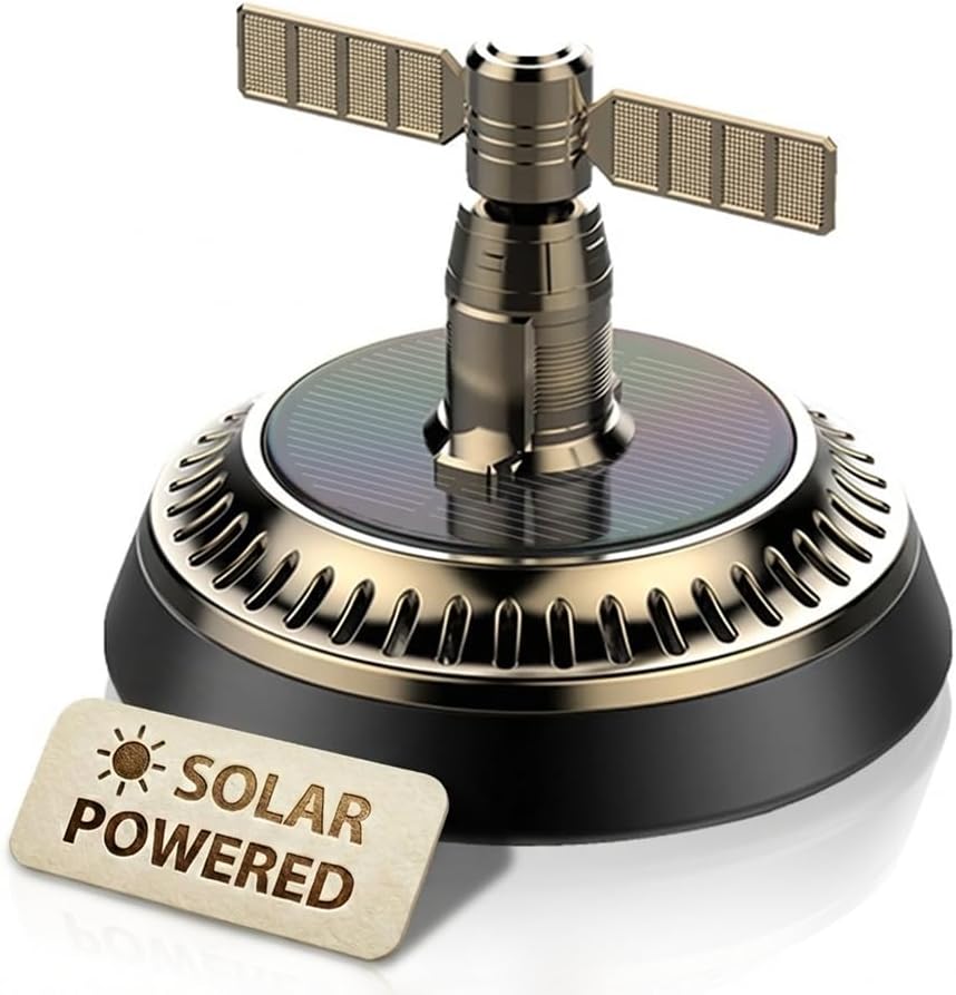 Solar Dashboard Spinner, Sun Powered Kinetic Car Diffuser Decoration, Automotive Accessories, Home Office Desk, Spring Birthday Gift Exchange, Fragrance & Aroma Cores Sold Separately (Captain's Wheel)