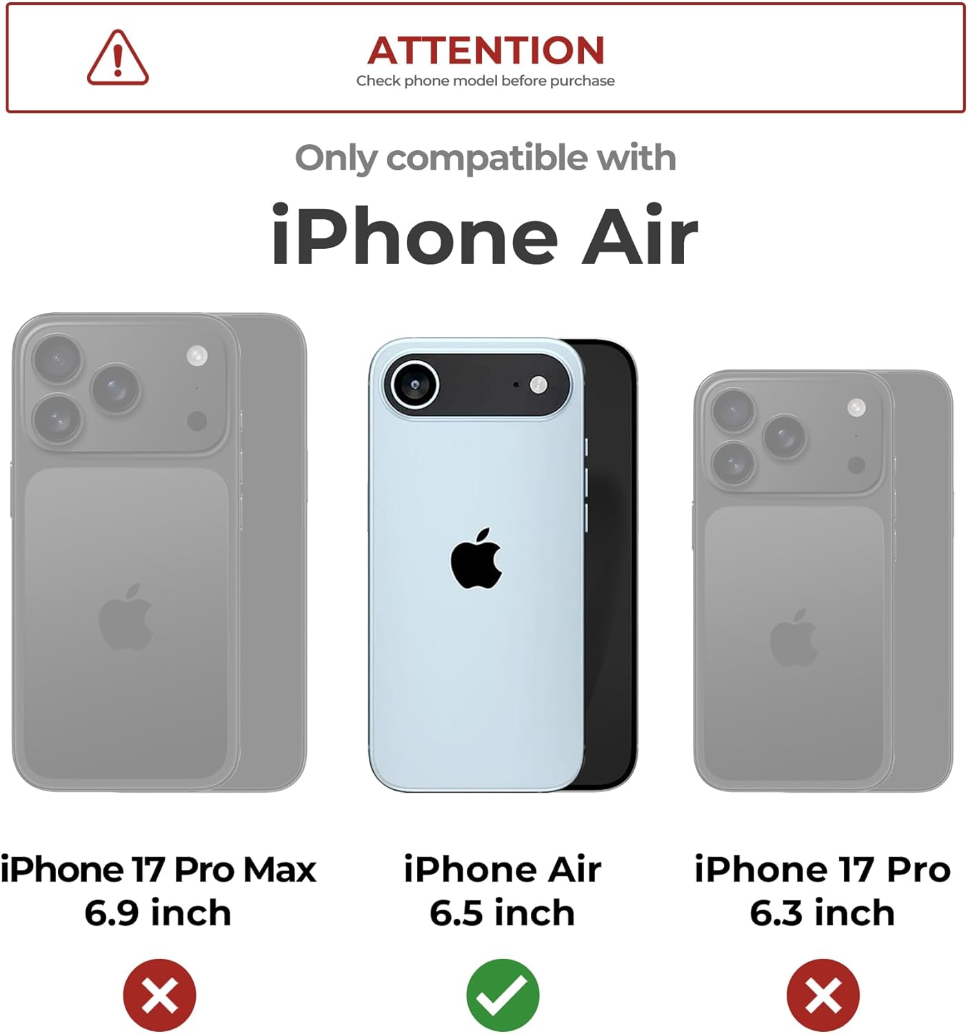 Dexnor for iPhone Air Case with Slide Camera Cover & Adjustable Kickstand & Built-in Screen Protector, Compatible with MagSafe, Rugged Cases Heavy-Duty Magnetic Protective Cover 6.5 Inch, Black - Image 2