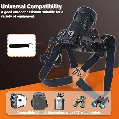 Miniatura 3 de Correa de arnés binocular La mejor correa de arnés de pecho para cazadores, fotógrafos y golfistas (negro)