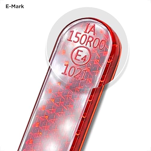 Miniatura 9 de evermotor Reflector rojo adhesivo para las patas delanteras inferiores de Harley, reflectores de seguridad de visibilidad nocturna de 5.66 pulgadas