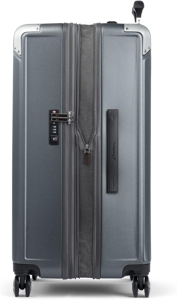 review Travelpro Platinum Elite Hardside Expandable Spinner Wheel Luggage TSA Lock Hard Shell Polycarbonate Suitcase, Vintage Grey, Checked-Large 28-Inch