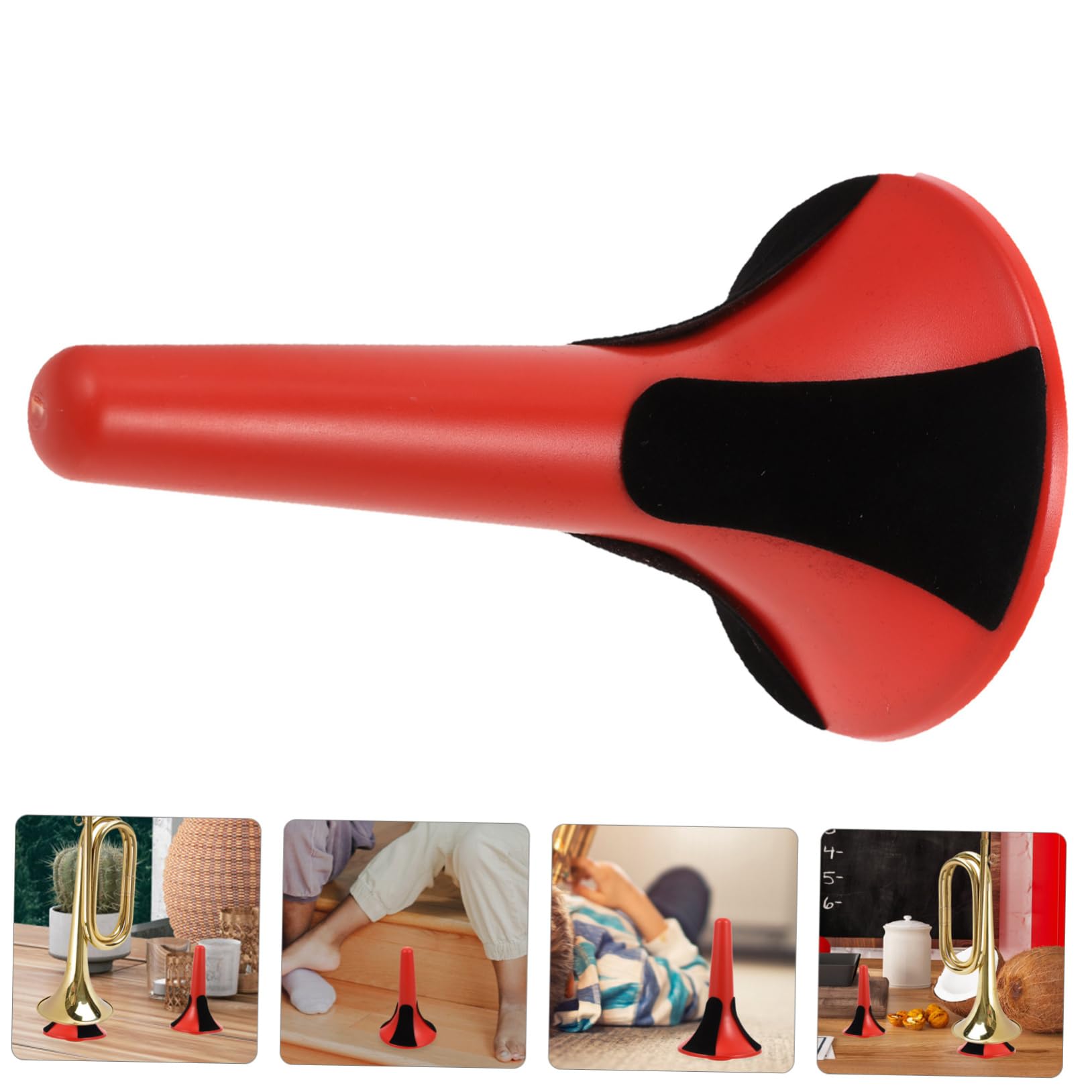 SUPVOX Detachable Folding Trumpet Stand with Metal Tripod for Wind Instrument Accessories Red Lightweight and Scratch Design for Musicians and Performers