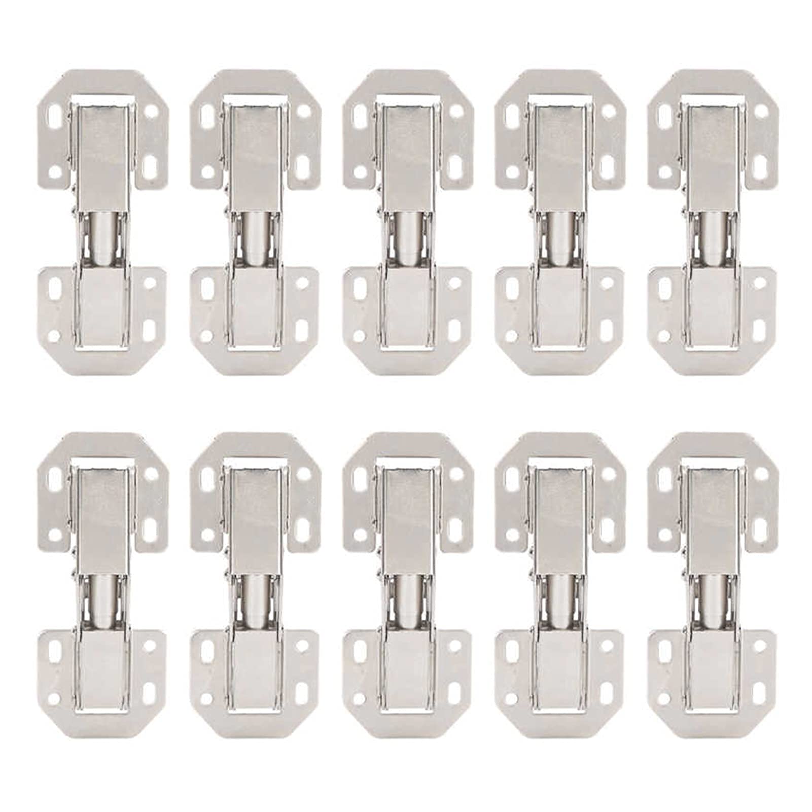 Hinge, 10PCS Cabinet No-Drilling Hole Bridge Shaped Cupboard Door for Furniture Supplies(3 Inch)