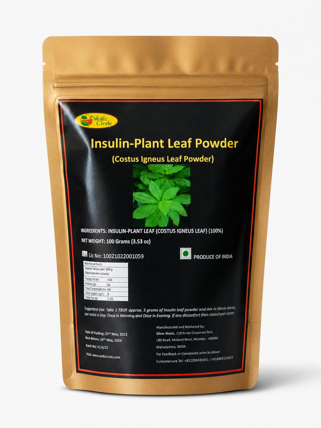 Vedic Circle 100 Gms Pure Insulin Leaf Powder | Blood Sugar Control | Diabetes Care | Costus Igneus Leaf Powder | Usage For Diabetes Control-image-28