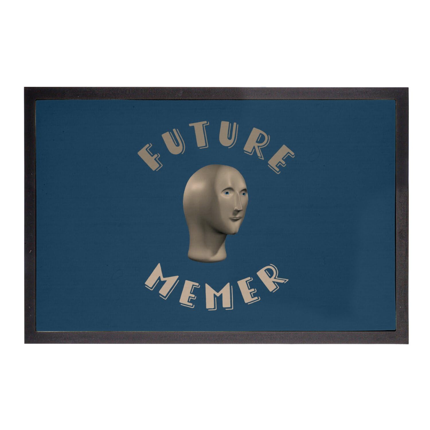 Paillasson bleu Future Memer cadeau pendaison de crémaillère geek