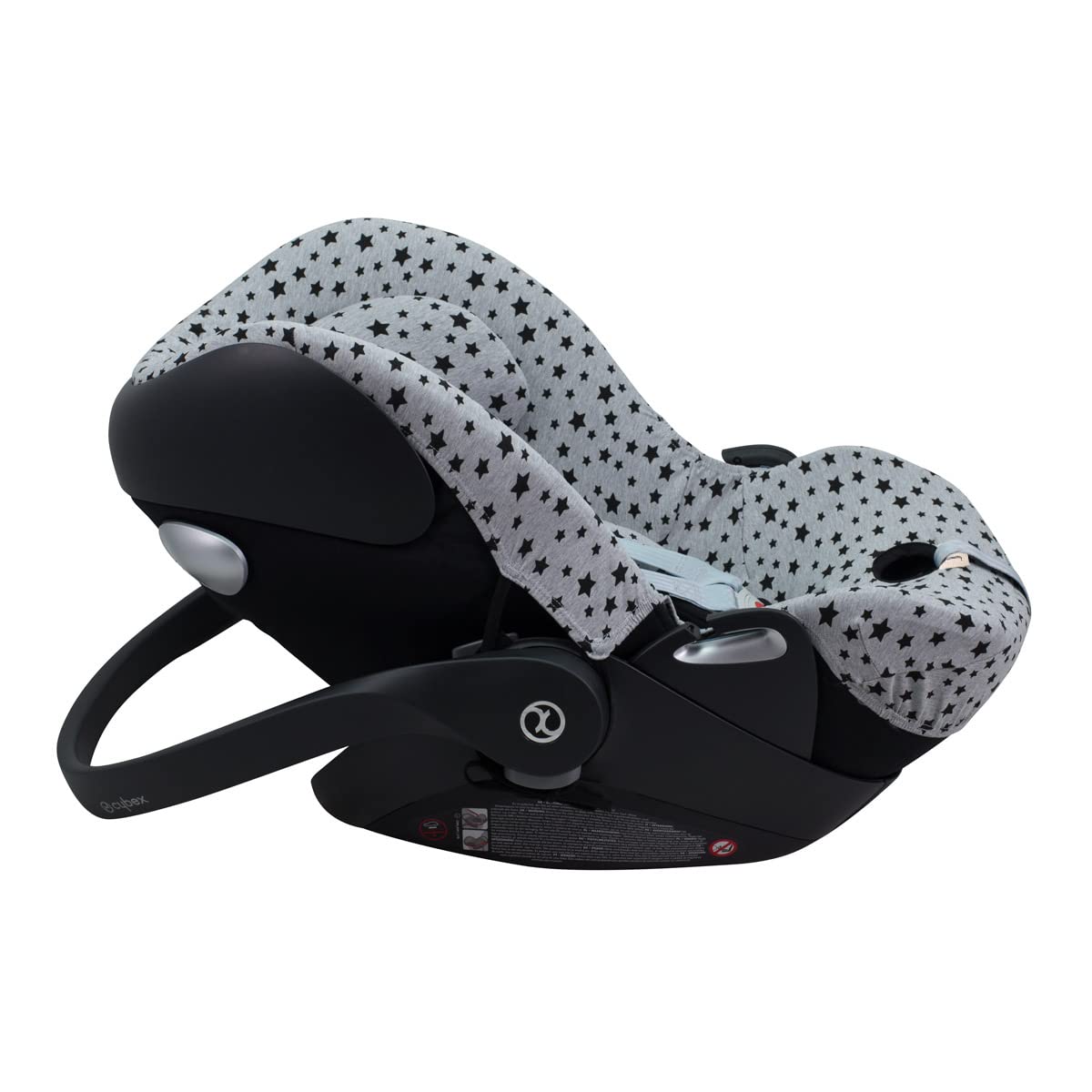 JYOKO KIDS Fodera per seggiolino auto in cotone compatibile con Cybex Aton Cloud-Q-M-2-4-5 (CLOUD Q-M, Black Star)