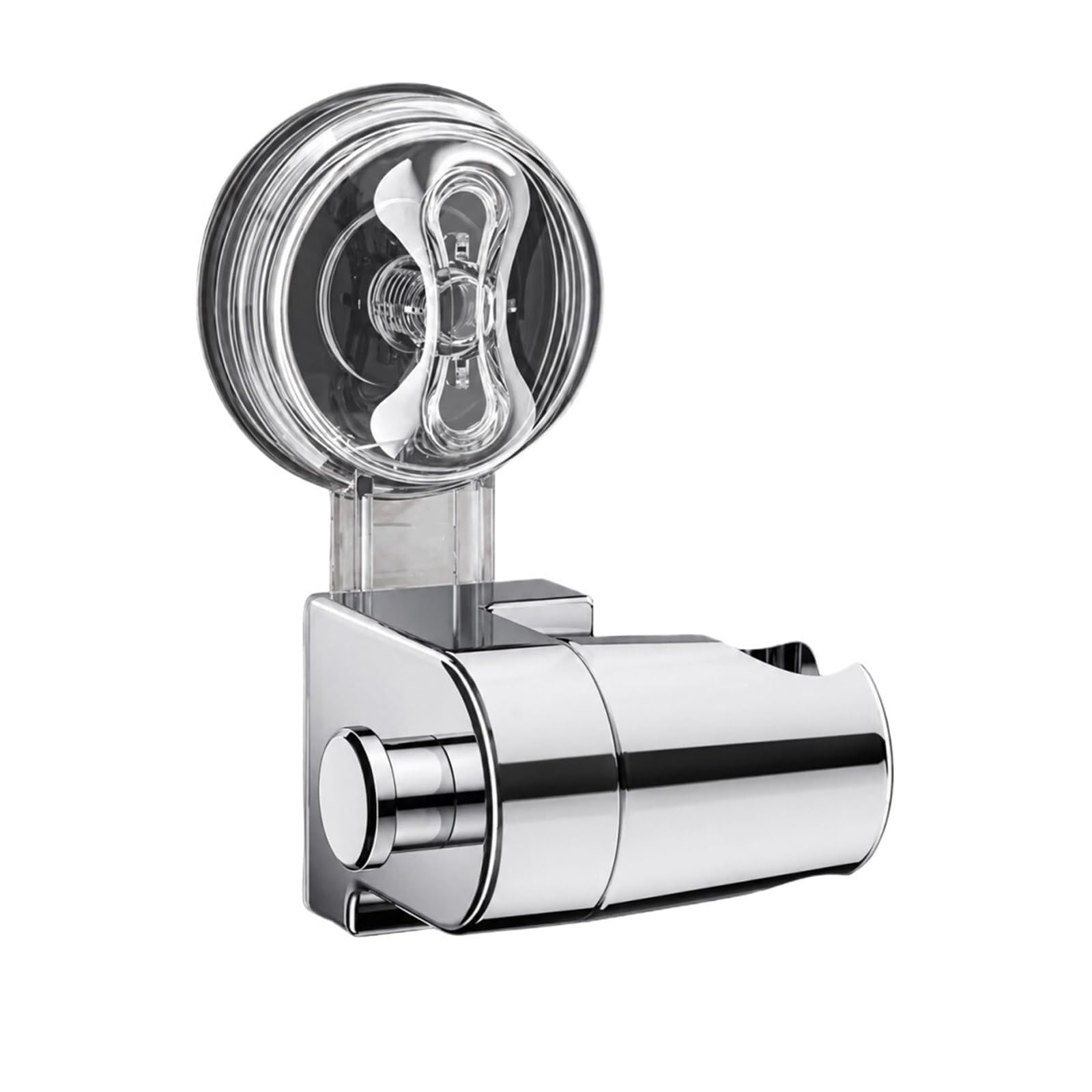 Xfhtycj Silver 1Pcs No Drill Suction Cup Adjustable Shower Head Holder(Silver)